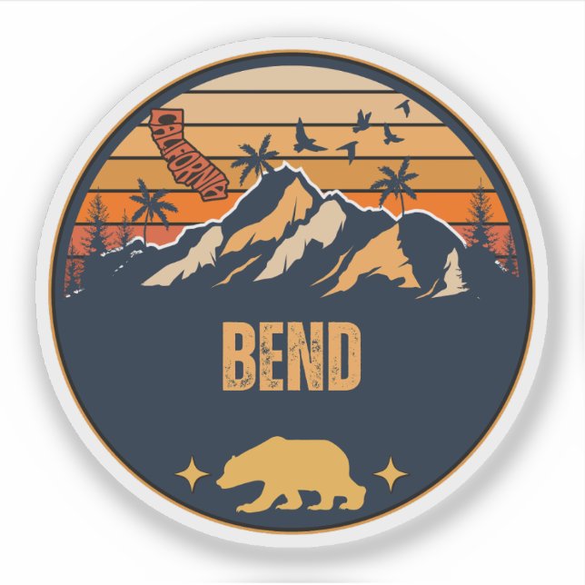 Bend, Kalifornien Klistermärken (Framsida)