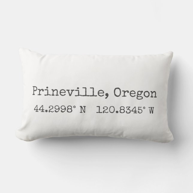 Bend, Oregon Coordinates Lumbar Pillow Lumbarkudde (Framsida)