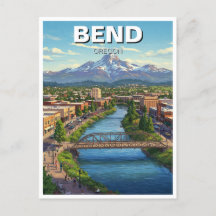 Bend Oregon kusten Travel-vykort