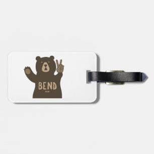 Bend Oregon Peace Bear Bagagebricka