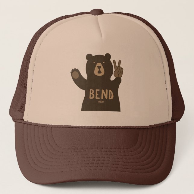 Bend Oregon Peace Bear Keps (Framsida)