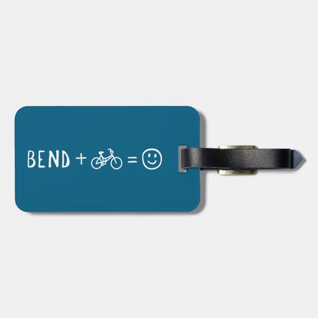 Bend Oregon Plus Cyklar Gör Dig Glad Bagagebricka (Baksida Vågrät)