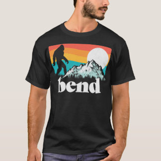 Bend Oregon Retro Bigfoot-bergen T Shirt