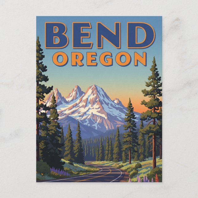 Bend Oregon Travel-vykort Vykort (Framsida)