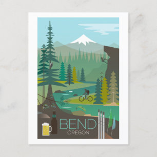 Bend, Oregon-vykort Vykort
