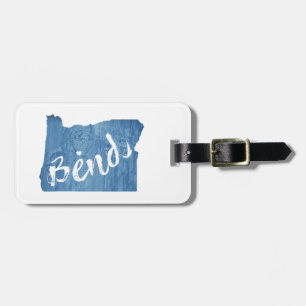 Bend, Oregon Wood Grain Bagagebricka