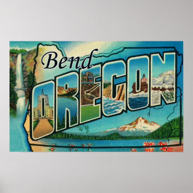 Bend, OregonLarge Brev ScenesBend, ELLER Poster (Framsidan)