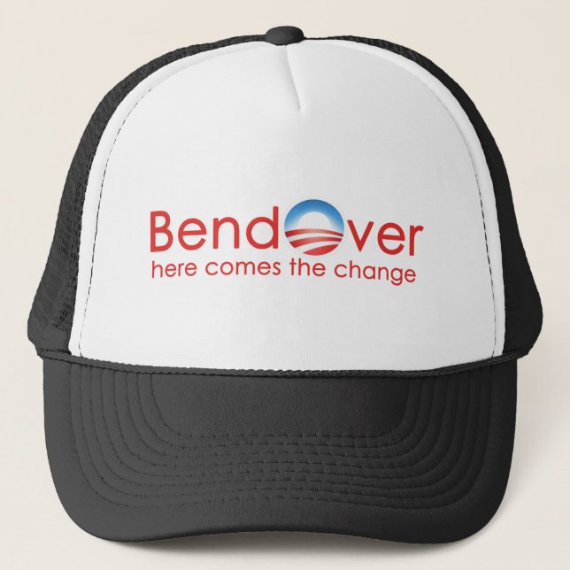 Bend over för Barack Obamas Change Truckerkeps (Framsida)