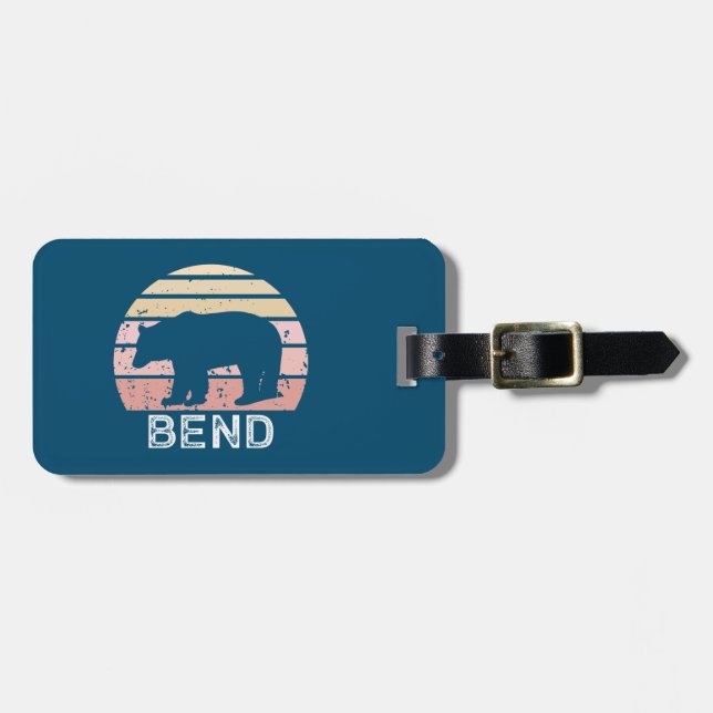 Bend Retro Bear Bagagebricka (Horisontell Framsida)