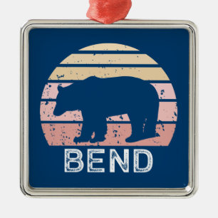 Bend Retro Bear Julgransprydnad Metall