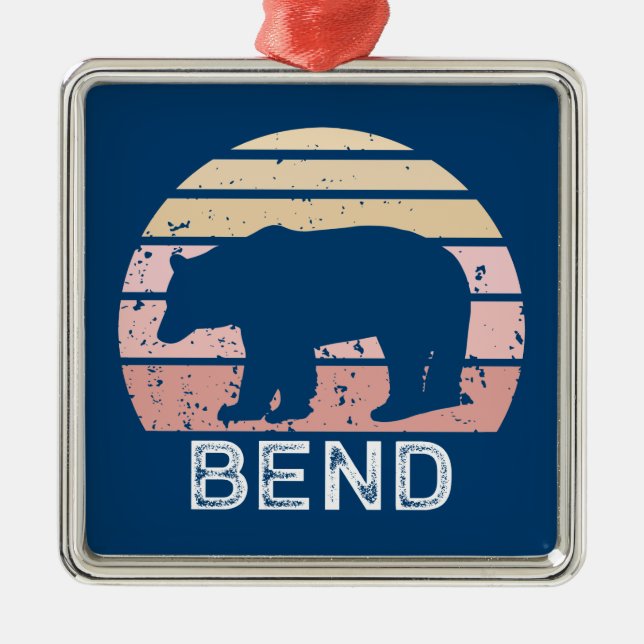 Bend Retro Bear Julgransprydnad Metall (Framsidan)