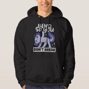 Bend så att du inte bryter Yoga Instructor Meditat Hoodie