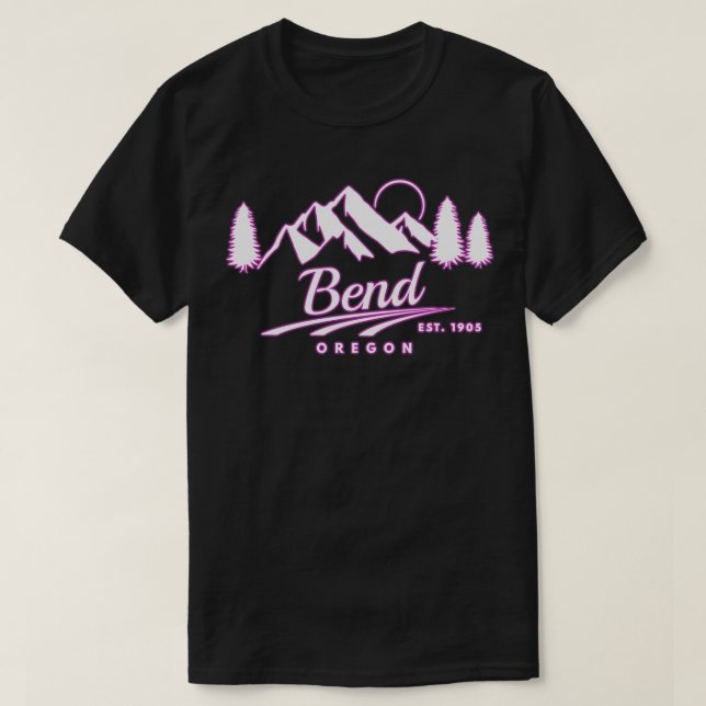 Bend Snowy Day Bend Oregon Mountain Pullover T Shirt (Design framsida)