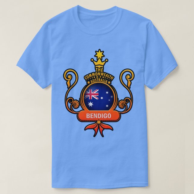 Bendigo älskare Flagga of Australia T Shirt (Design framsida)