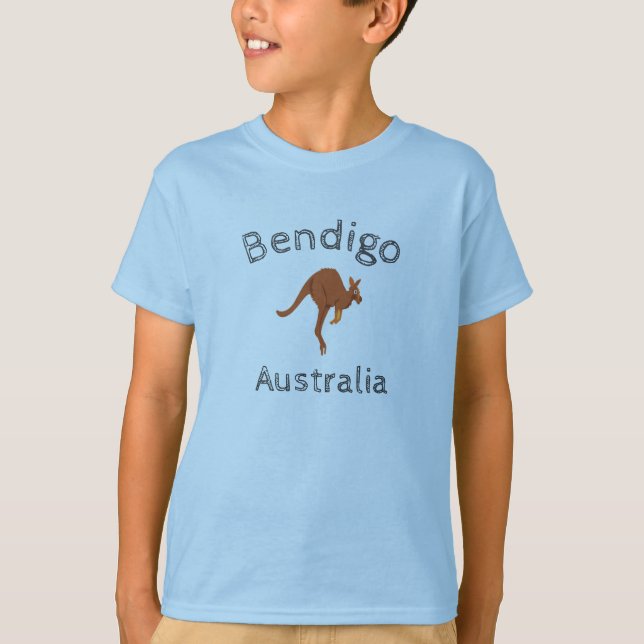 Bendigo Australia Kangaroo 3 T Shirt (Framsida)