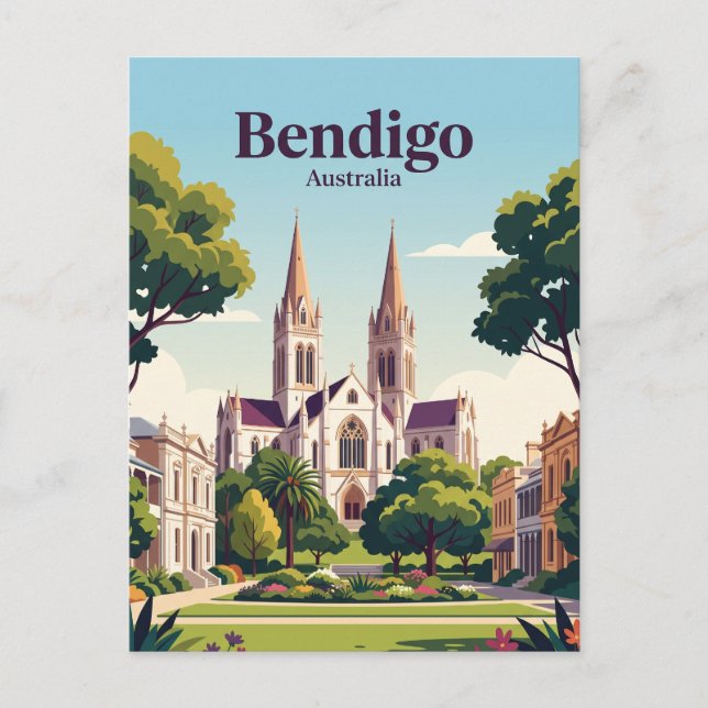Bendigo, Australien Vykort (Framsida)