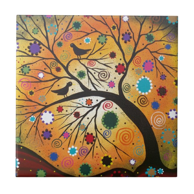 Bendind Branches_Everett, day of the dead, mexikan Kakelplatta (Framsidan)