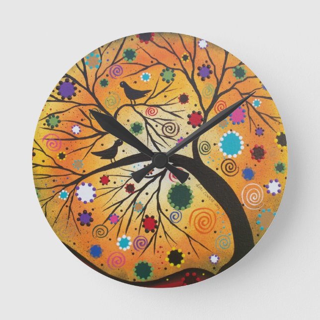 Bendind Branches_Everett, day of the dead, mexikan Rund Klocka (Framsida)