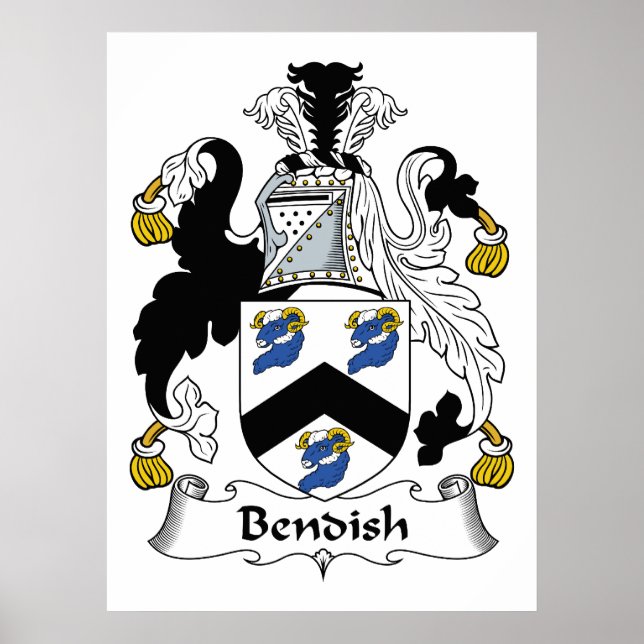 Bendish Family Crest Poster (Framsidan)
