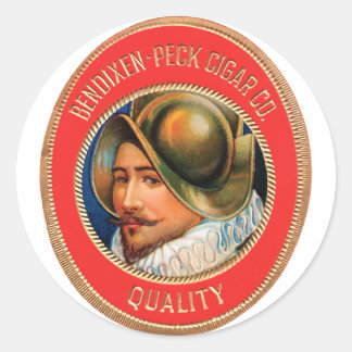 Bendixen-PeckCigar Runt Klistermärke