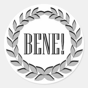 Bene! Bra jobb! Runt Klistermärke