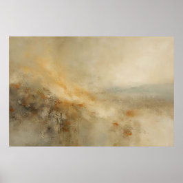 Beneath Pale Skies – En Abstrakt Landskap Poster