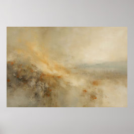 Beneath Pale Skies – En Abstrakt Landskap Poster