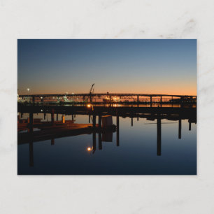 Benecia Bridge och Martinez Marina vid Sunrise Vykort