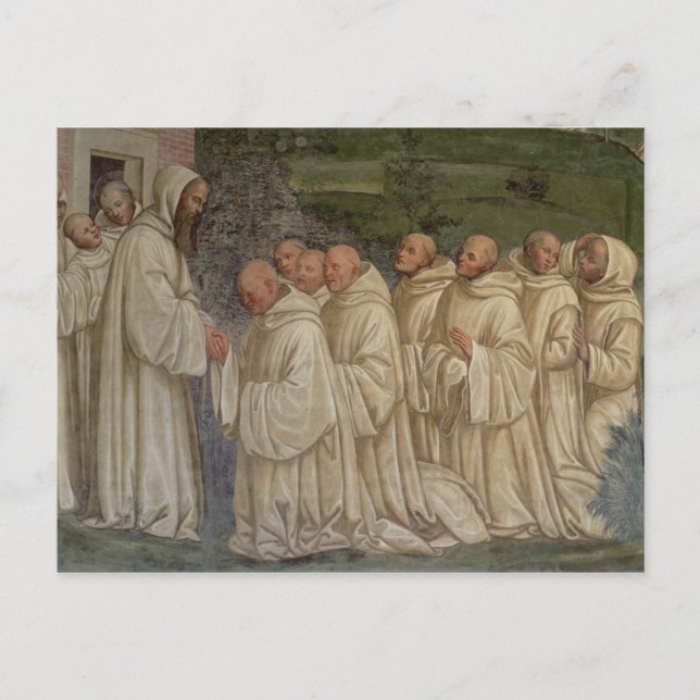 Benedicine Munk, från St. Benedicts liv ( Vykort (Framsida)