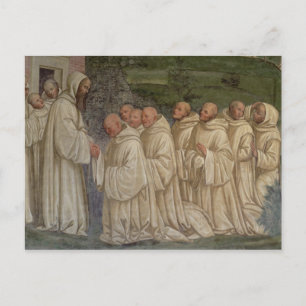 Benedicine Munk, från St. Benedicts liv ( Vykort