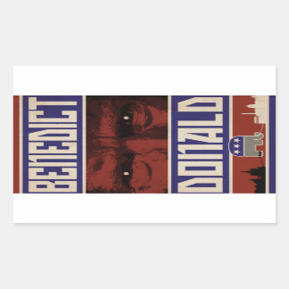 Benedict Donald Stickers (uppsättning 4) Rektangulärt Klistermärke