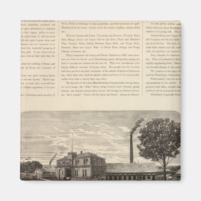 Benedict och Burnham Tillverkningsföretag Magnet (Framsidan)