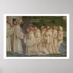 Benedictinemunkar, från livet av St. Benedict ( Poster