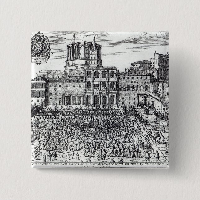 Benedictionen av Pope Pius V Knapp (Framsida)