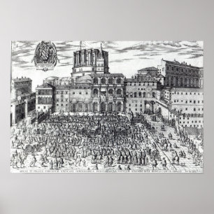 Benedictionen av Pope Pius V Poster