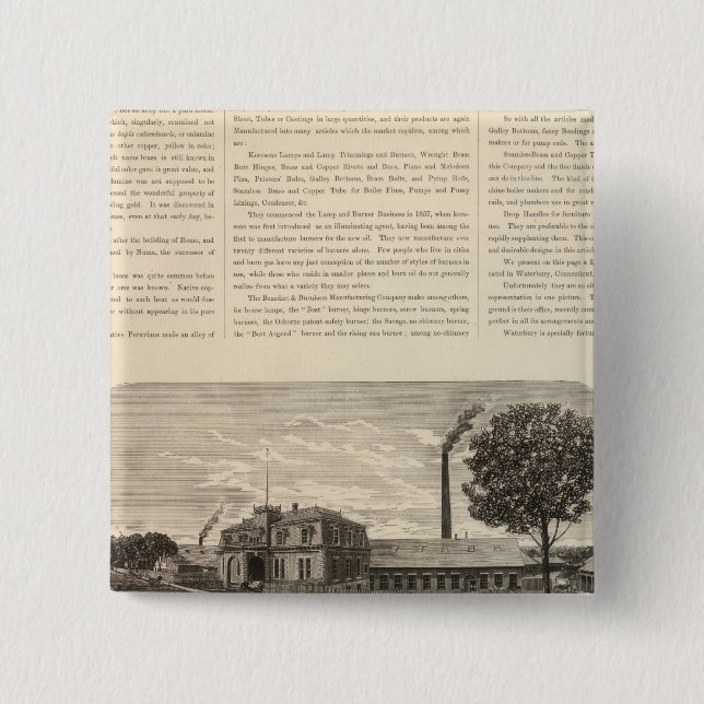 Benedictus och Burnham Manfacturing Company Knapp (Framsida)