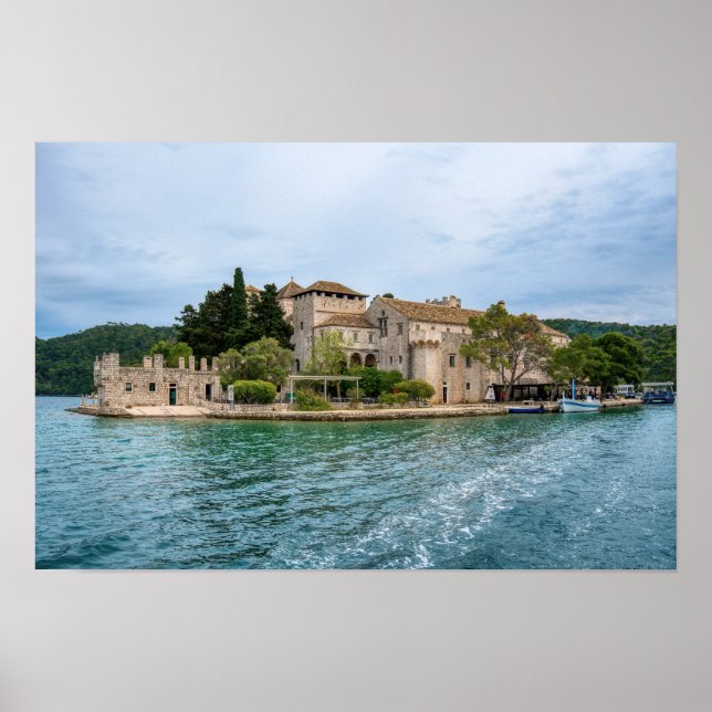 Benediktinkloster på ön Mljet - Kroatien Poster (Framsidan)