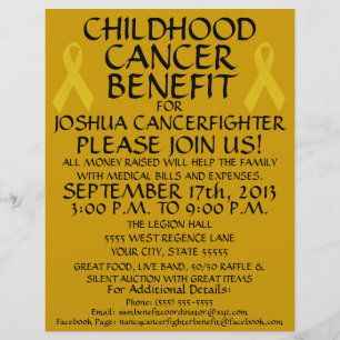 Benefit Flyer för barncancer