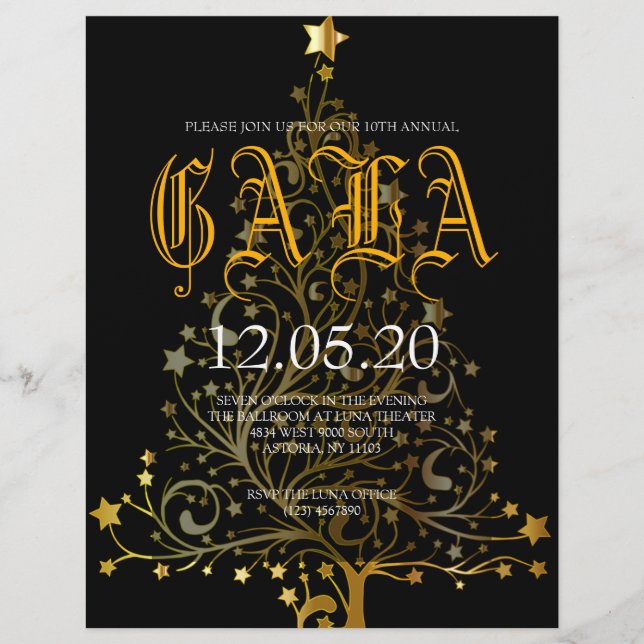 Benefit Gala New Years Party Flyer (Framsidan)