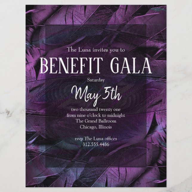 Benefit Gala New Years Party Flyer (Framsidan)