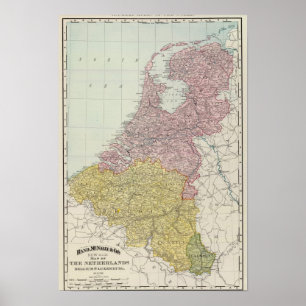 Benelux länder poster