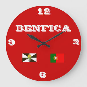 Benfica Portugal Wallclock Stor Klocka