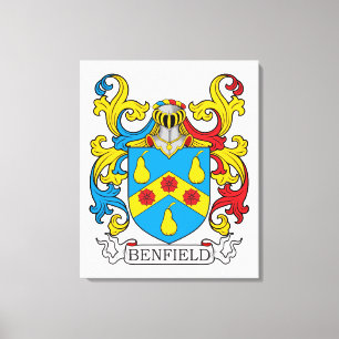 Benfield Family Crest Canvastryck