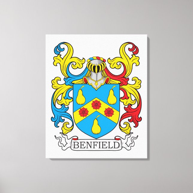 Benfield Family Crest Canvastryck (Framsida)