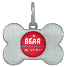 Benformad hund, märkre namnbricka husdjur