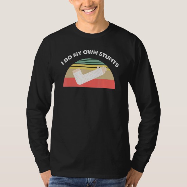 Benfraktur med ben arm Arm T Shirt (Framsida)