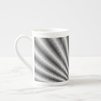 Benfri China - svart och vit geometrisk design Benporslin Mugg