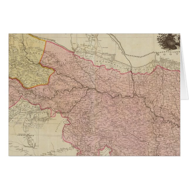Bengal, Bahar, Oudes, Allahabad Hälsningskort (Framsidan Horizontal)
