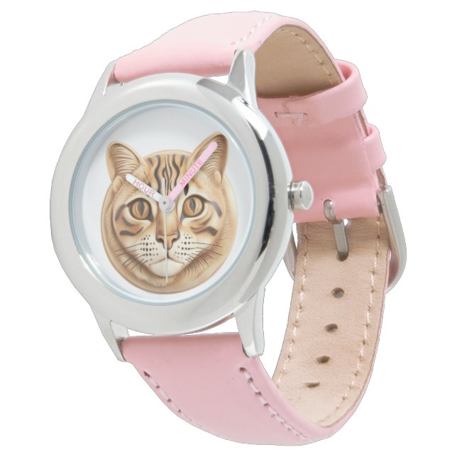 Bengal Cat 3D Inspired Armbandsur (Vinklad)