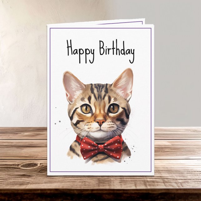 Bengal Cat Birthday Kort (Skapare uppladdad)